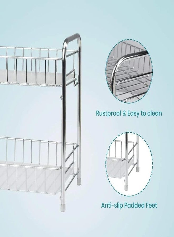 BIRDWING 2-Tier Portable Multipurpose Kitchen organizer | Kitchen Rack| Spice Organizer Standing Rack for Counter top | storage racks - Image 4